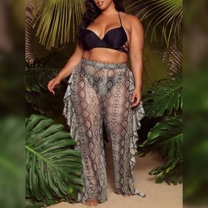 Snake Print Cover-Up Pants